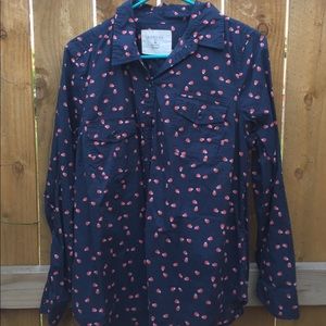Sonoma blue button up large long sleeve shirt